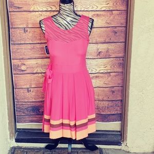 NWT Guess pink fit and flare dress size 6